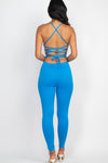 Criss - Cross Open Back Bodycon Jumpsuit - KOKOTETE