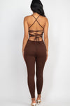 Criss - Cross Open Back Bodycon Jumpsuit - KOKOTETE