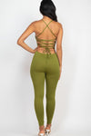 Criss - Cross Open Back Bodycon Jumpsuit - KOKOTETE