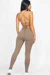 Criss - Cross Open Back Bodycon Jumpsuit - KOKOTETE