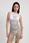 CROCHET COVER UP DRESS WITH BACK CUT OUT - KOKOTETE