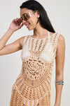 CROCHET COVER UP DRESS WITH BACK CUT OUT - KOKOTETE