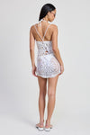 CROCHET MINI DRESS WITH CROSSED BACK - KOKOTETE