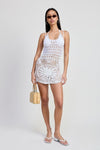 CROCHET MINI DRESS WITH CROSSED BACK - KOKOTETE