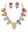 Crystal Iconic Skull Necklace Set - KOKOTETE