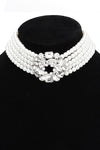 Crystal Pearl Choker Statement Necklace - KOKOTETE