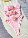Cutout one piece rose swimsuit - KOKOTETE