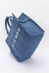 Denim Convertible Small Tote Bag - KOKOTETE