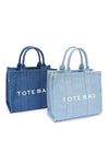 Denim Convertible Small Tote Bag - KOKOTETE