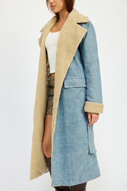 DENIM MAXI COAT - KOKOTETE