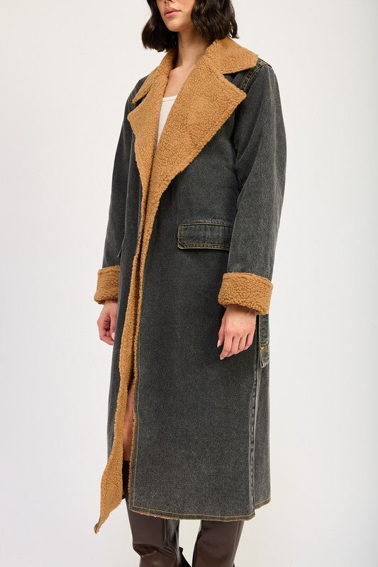 DENIM MAXI COAT - KOKOTETE