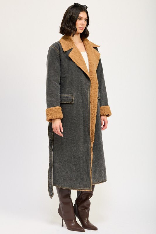 DENIM MAXI COAT - KOKOTETE