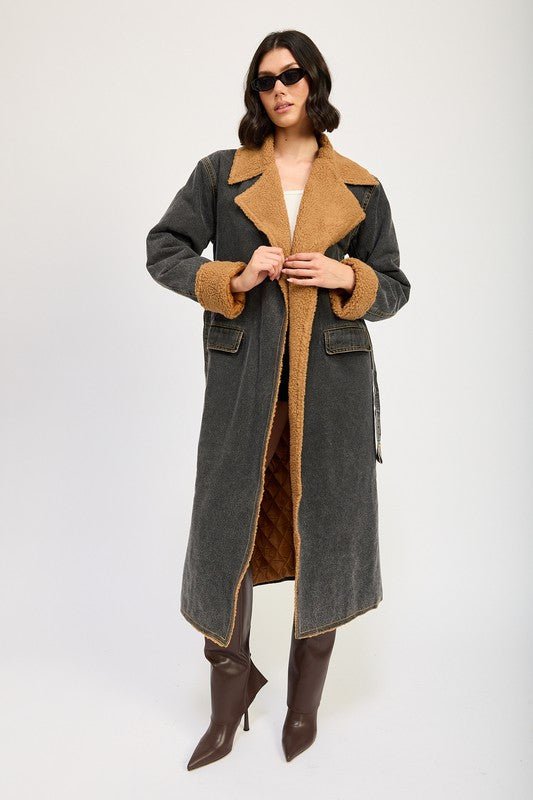 DENIM MAXI COAT - KOKOTETE
