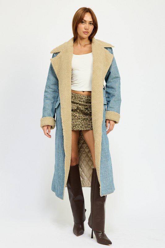 DENIM MAXI COAT - KOKOTETE
