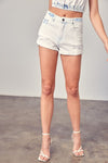 Destroyed Detail Denim Shorts - KOKOTETE