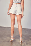 Destroyed Detail Denim Shorts - KOKOTETE