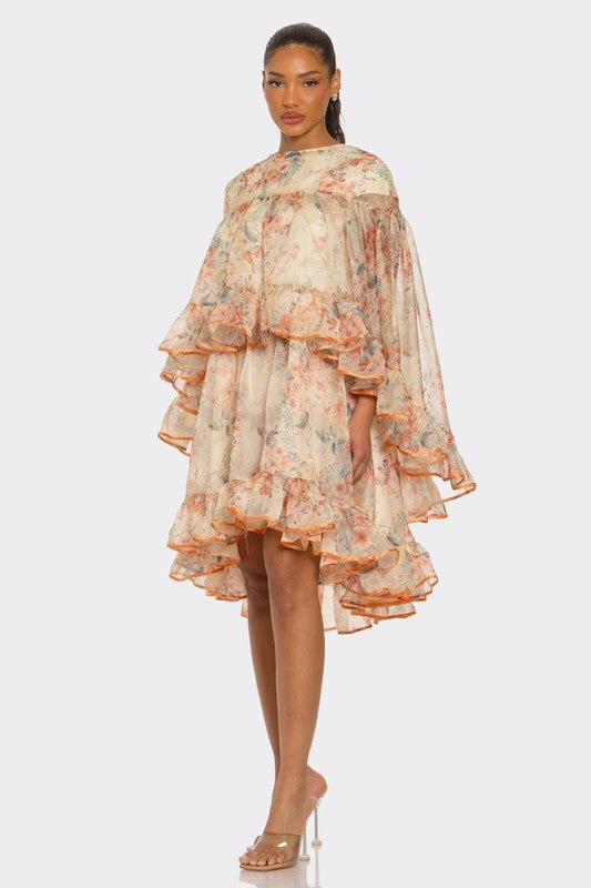 Enchanted Garden Ruffle Dress - KOKOTETE
