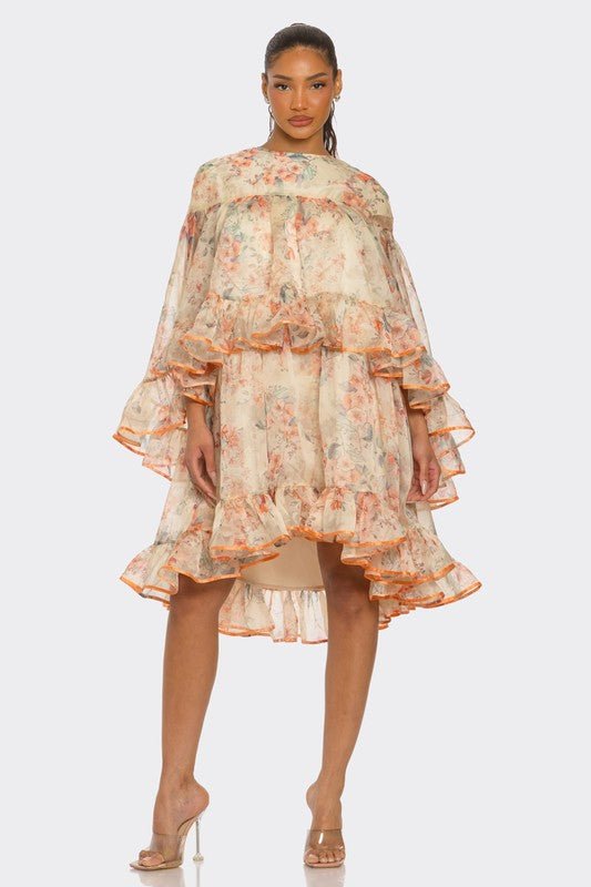 Enchanted Garden Ruffle Dress - KOKOTETE