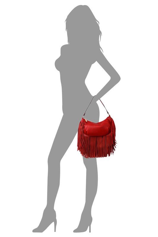 Fashion Fringe Shoulder Bag Hobo - KOKOTETE