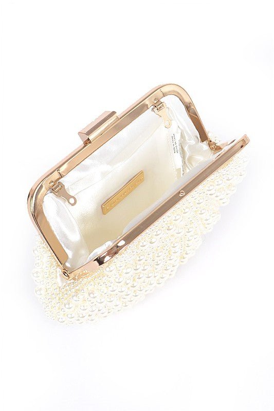 Faux Pearl Iconic Clutch Bag - KOKOTETE