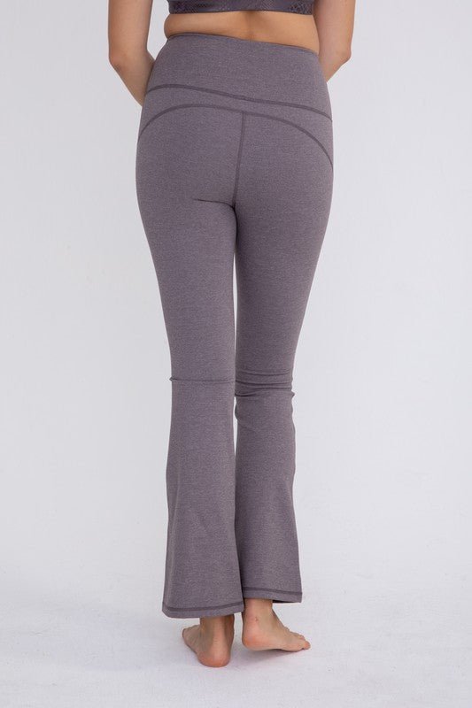 Flare Swoop Back High-Waisted Leggings - KOKOTETE