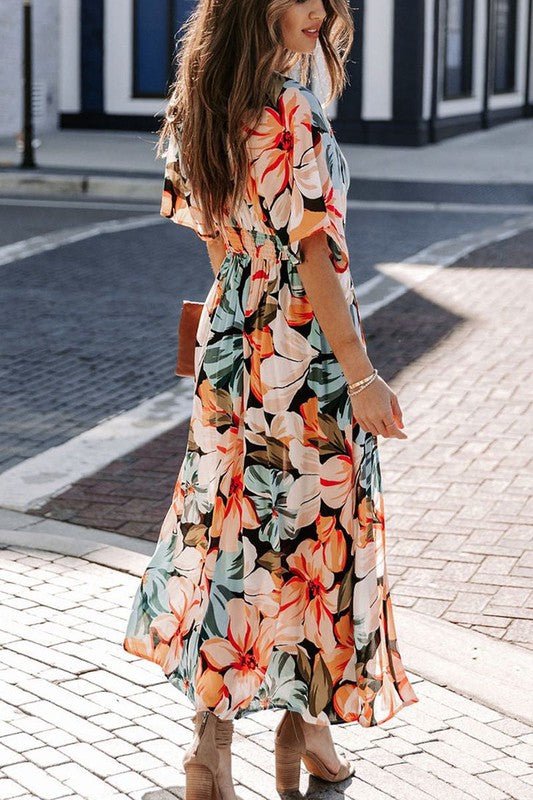 Floral midi dress - KOKOTETE