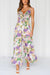 Floral Print Wide Leg Jumpsuit - KOKOTETE