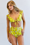 Floral Printed Swimwear Set - KOKOTETE