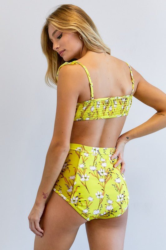 Floral Printed Swimwear Set - KOKOTETE