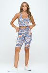 Flowers print activewear set - KOKOTETE