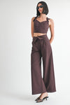 FOLD OVER PANTS WITH WIDE LEG - KOKOTETE