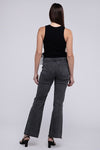 Frayed Cutoff Hem Straight Wide Pants - KOKOTETE
