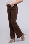 Frayed Cutoff Hem Straight Wide Pants - KOKOTETE