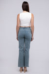 Frayed Cutoff Hem Straight Wide Pants - KOKOTETE
