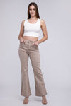 Frayed Cutoff Hem Straight Wide Pants - KOKOTETE