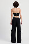 FRENCH TERRY PANTS WITH CUTOUT DETAIL - KOKOTETE