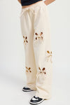 FRENCH TERRY PANTS WITH CUTOUT DETAIL - KOKOTETE