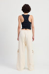 FRENCH TERRY PANTS WITH CUTOUT DETAIL - KOKOTETE