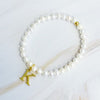 Freshwater Pearl Initial Charm Bracelet - KOKOTETE