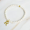 Freshwater Pearl Initial Charm Bracelet - KOKOTETE