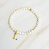 Freshwater Pearl Initial Charm Bracelet - KOKOTETE