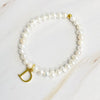 Freshwater Pearl Initial Charm Bracelet - KOKOTETE