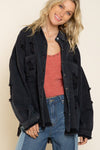 Fringe Distressed Oversized Jacket - KOKOTETE