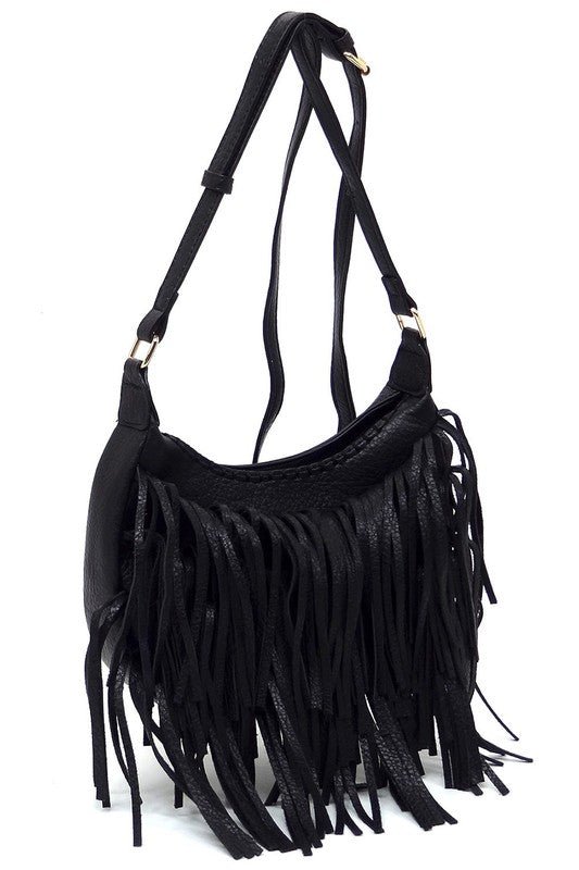 Fringe Hobo Crossbody Bag - KOKOTETE