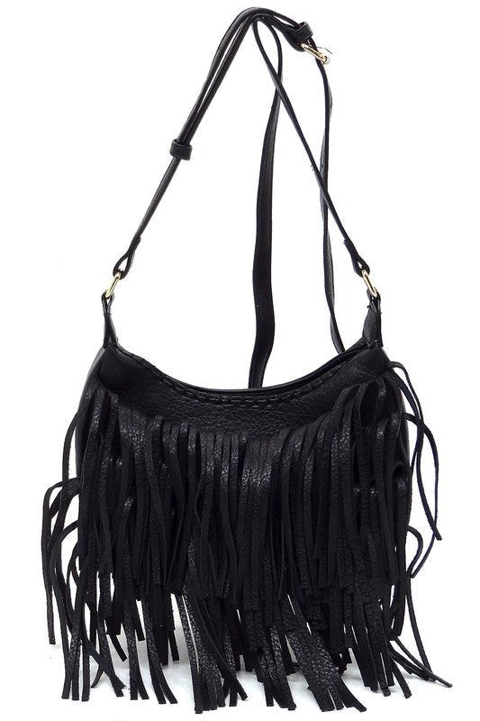 Fringe Hobo Crossbody Bag - KOKOTETE