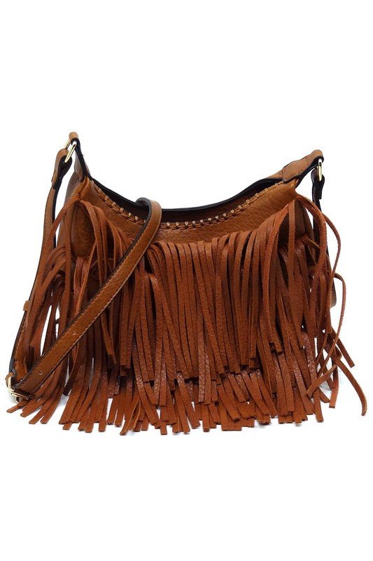 Fringe Hobo Crossbody Bag - KOKOTETE