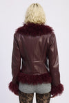 FUR AND LEATHER MIX MEDIA JACKET - KOKOTETE