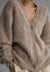 Fuzzy oversized button front cardigan - KOKOTETE