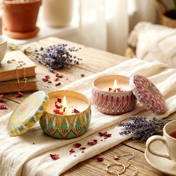 Gift box Bohemian Mandala Scented Candle Set - KOKOTETE