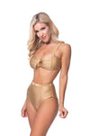 GOLD HIGH WAIST BIKINI SET - KOKOTETE